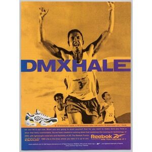 Reebok DMX Hale Running Shoe Triathlon Athlete Are You Feeling It Print‎ Ad 1999